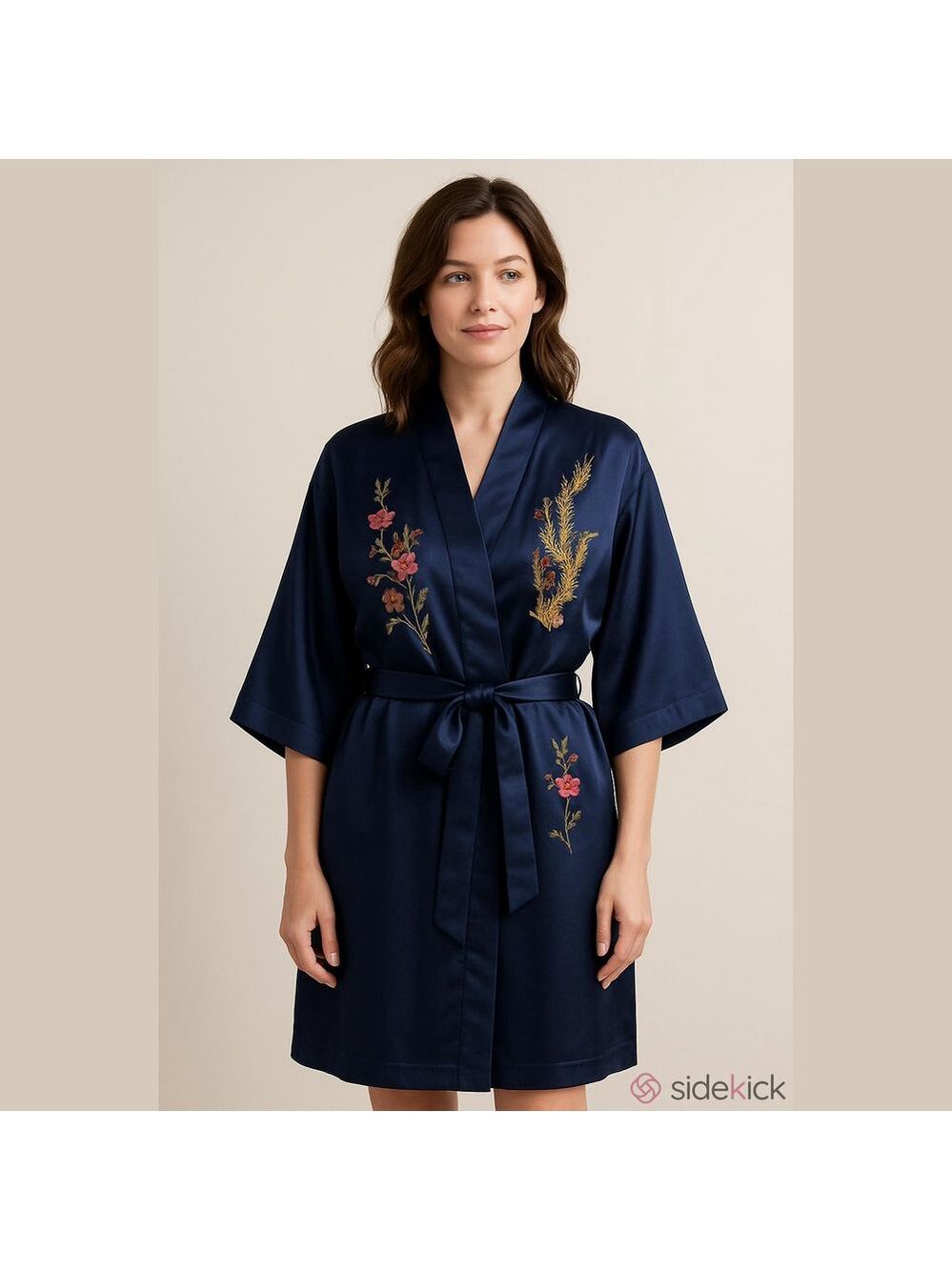 Vintage 80's Chinese Silk Embrodiered Robe